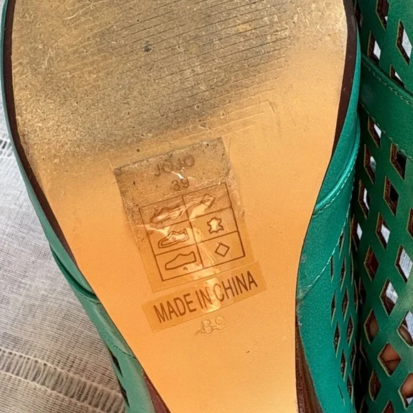 Chelsea Crew “Jo Jo” Teal Peep Toe Heels, Vintage Inspired. - Picture 9 of 12